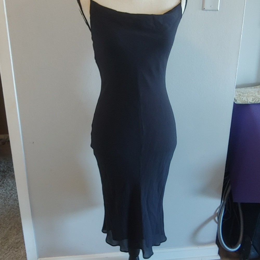Navy strappy dress